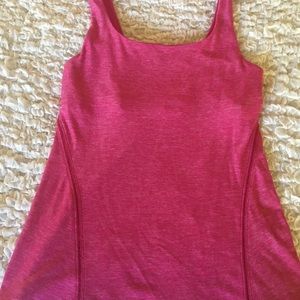 Lululemon Barre None Tank Top Heathered Pink 6